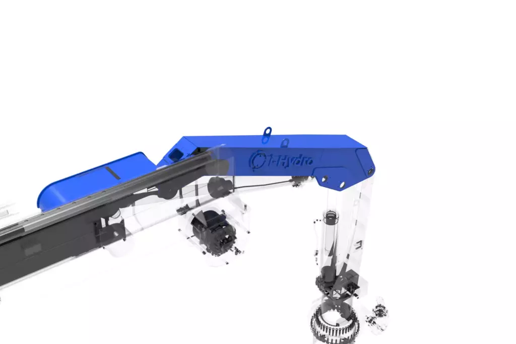 Marine Knuckle Boom Crane Model KMU 0.5TX8M-15TX55M 3D Model Luffing Section