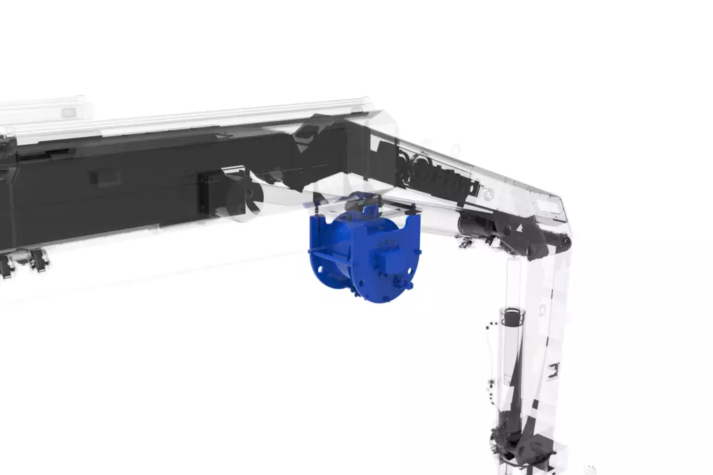 Marine Knuckle Boom Crane Model KMU 0.5TX8M-15TX55M 3D Model Winch