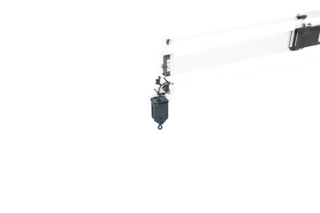 Marine Knuckle Boom Crane Model KMU 1TX10M 3D Model Hook Block