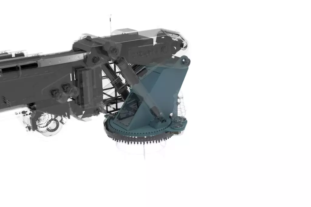 Marine Knuckle Boom Crane Model KMU 29TX13M 3D Model Structure Housing
