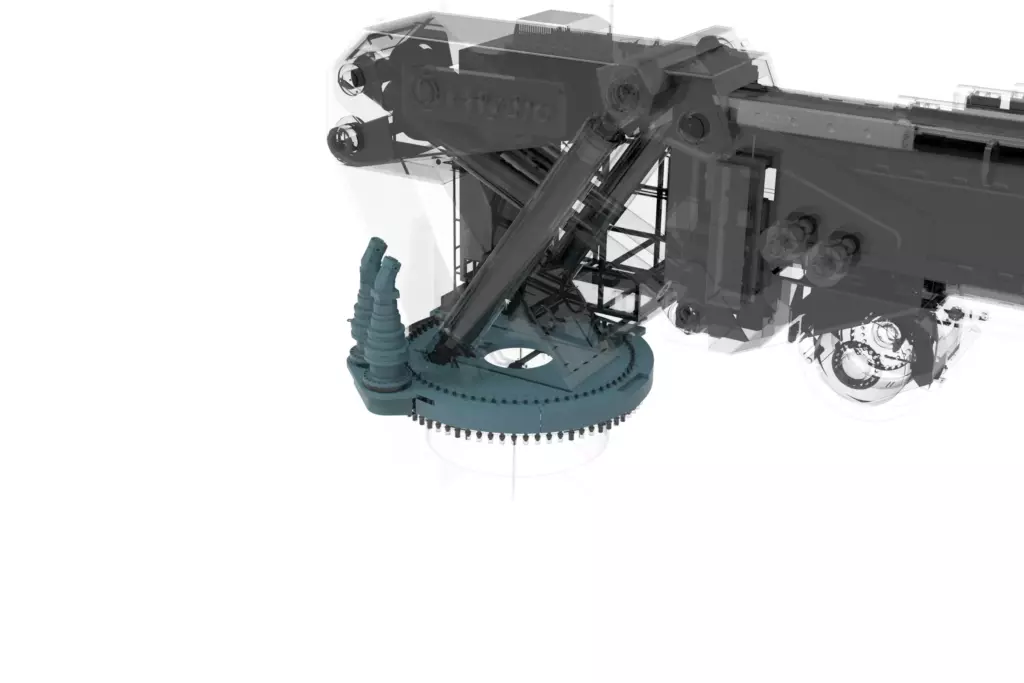 Marine Knuckle Boom Crane Model KMU 29TX13M 3D Slewing System