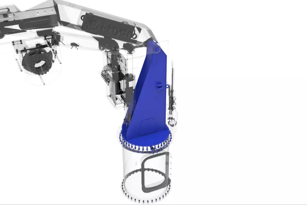 Marine Knuckle Boom Crane Model KMU 2TX8M 3D Model Column