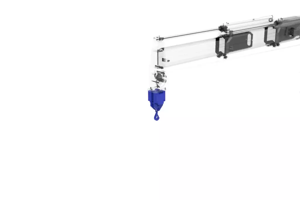 Marine Knuckle Boom Crane Model KMU 2TX8M 3D Model Hook Block