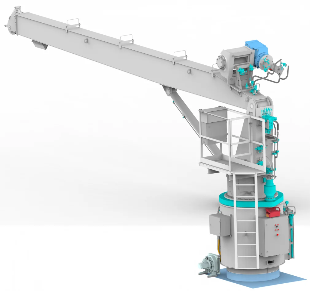 3D model of the GMK 27-9 full-slewing marine hydraulic crane with single-section stiff boom