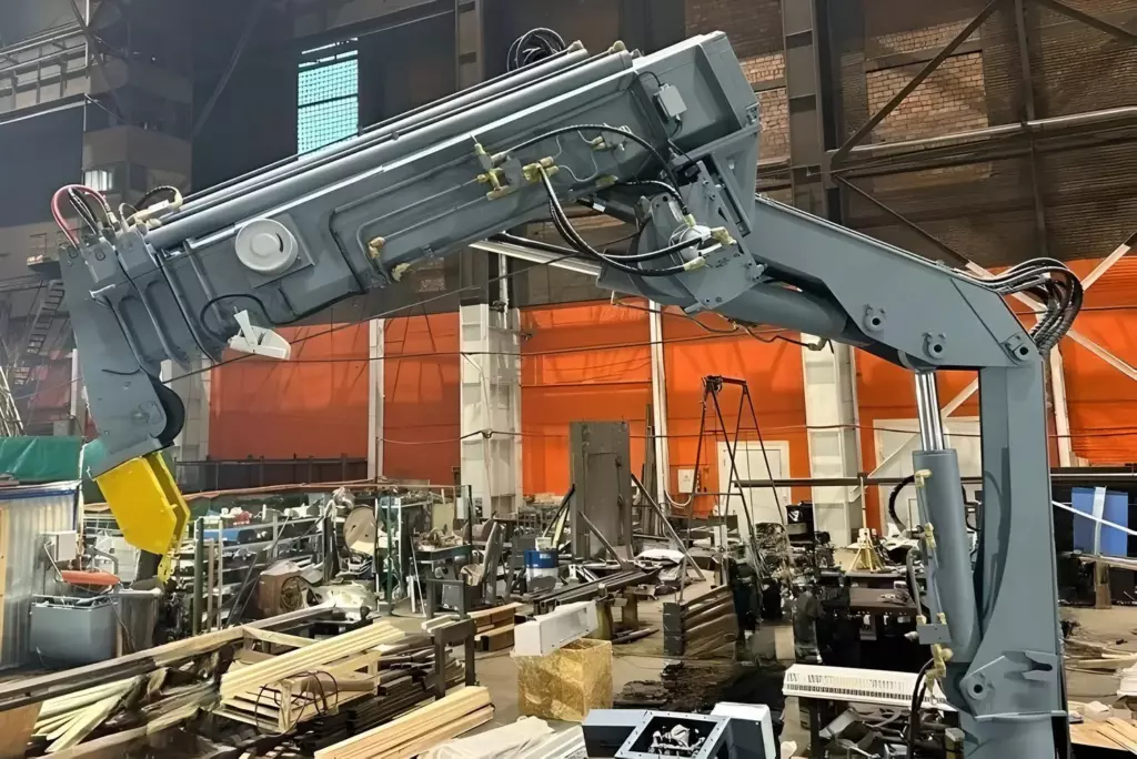 Electro-hydraulic Marine Knuckle Boom Crane with Folding Telescopic Boom
