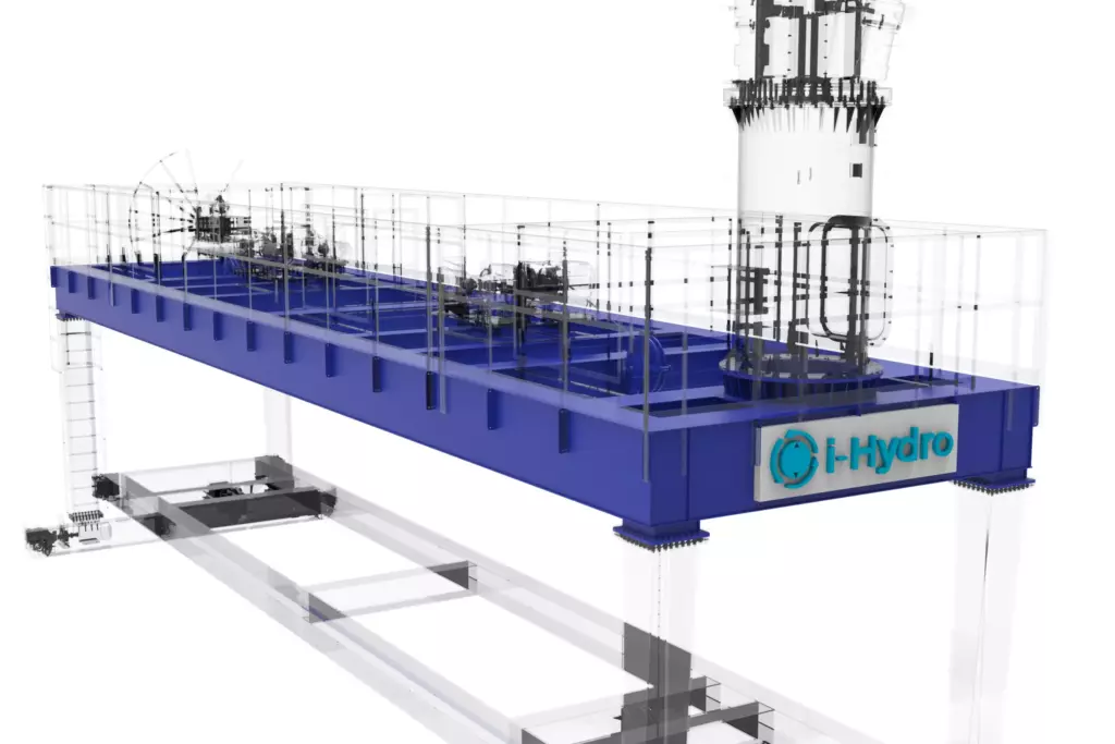 Gantry Deck Crane Model 20T with Auxiliary Manipulator 3D Model Upper Frame