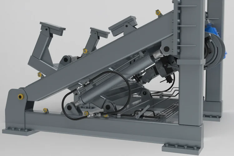 Hydraulic cylinders mounted on the A-type LARS subframe