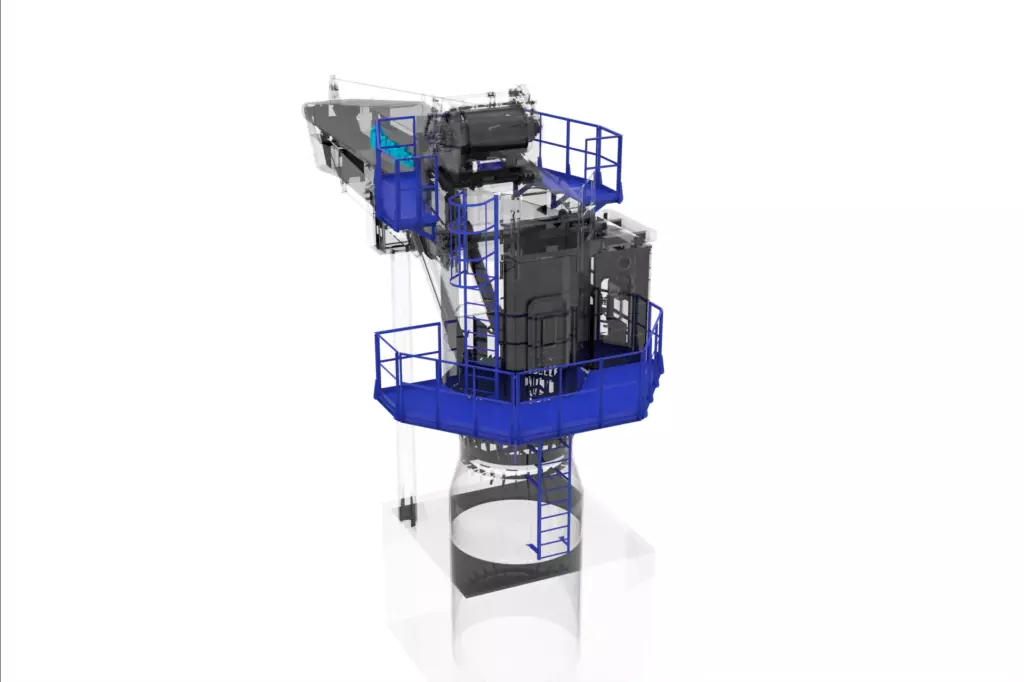 Marine Folding Boom Crane 20TX15M 3D Model Ladders and Platforms