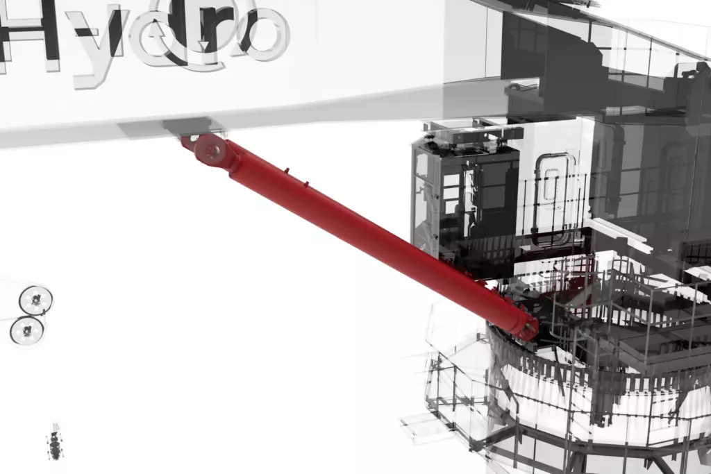 Marine Folding Boom Crane 30T 3D Model Boom Hydraulic Cylinders