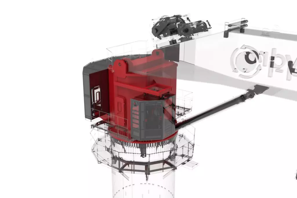 Marine Folding Boom Crane 30T 3D Model Structure Housing