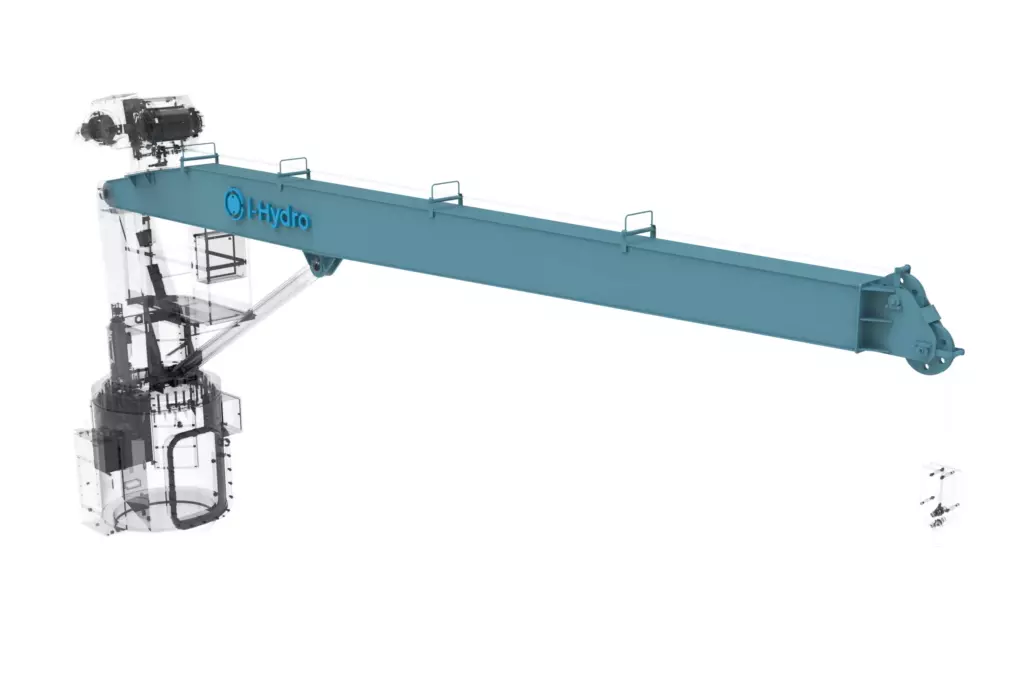 Marine Stiff Boom Crane Model 3TX9M 3D Model Boom