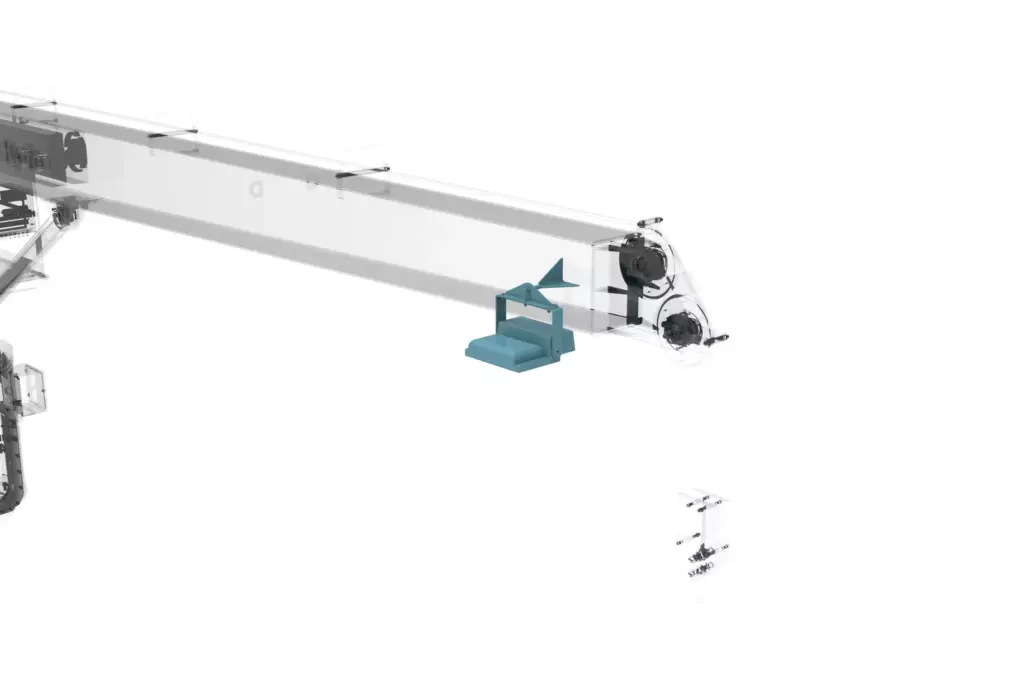 Marine Stiff Boom Crane Model 3TX9M 3D Model Floodlight