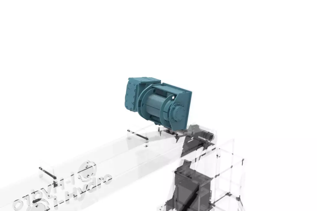 Marine Stiff Boom Crane Model 3TX9M 3D Model Winch