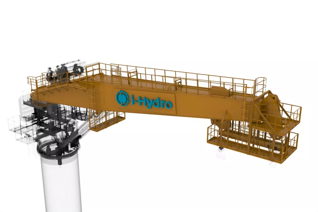 Offshore Marine Stiff Boom Crane 110T 3D Model Boom