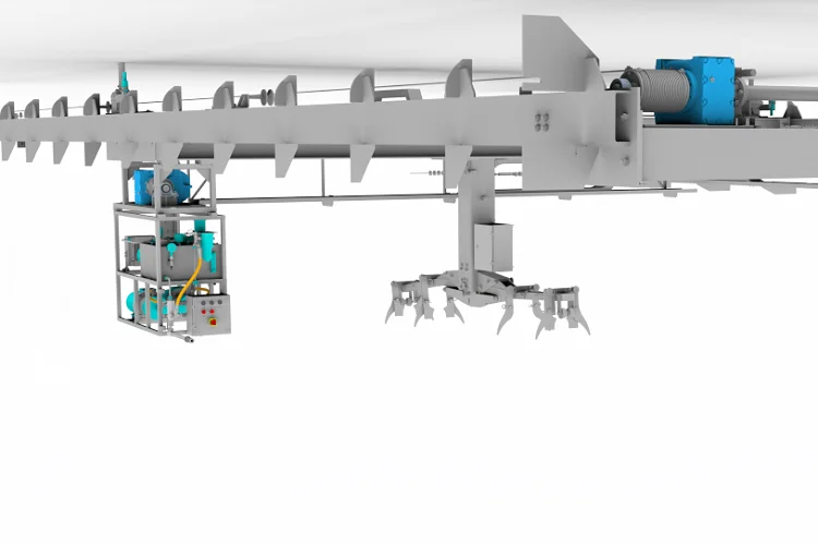 Overall height of the overhead crane above the crane runways