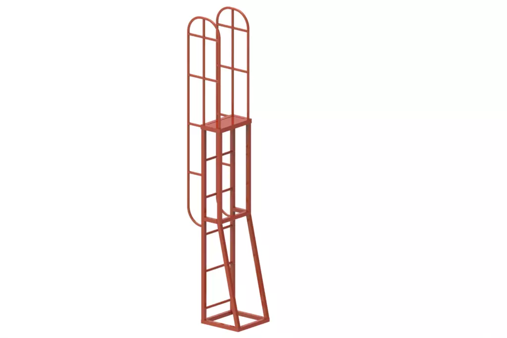 Marine A-Frame Davit 30kN 3D Model Ladder