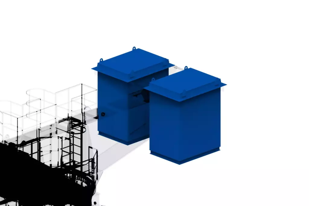 Marine Jib Crane 80T 3D Model Ballast
