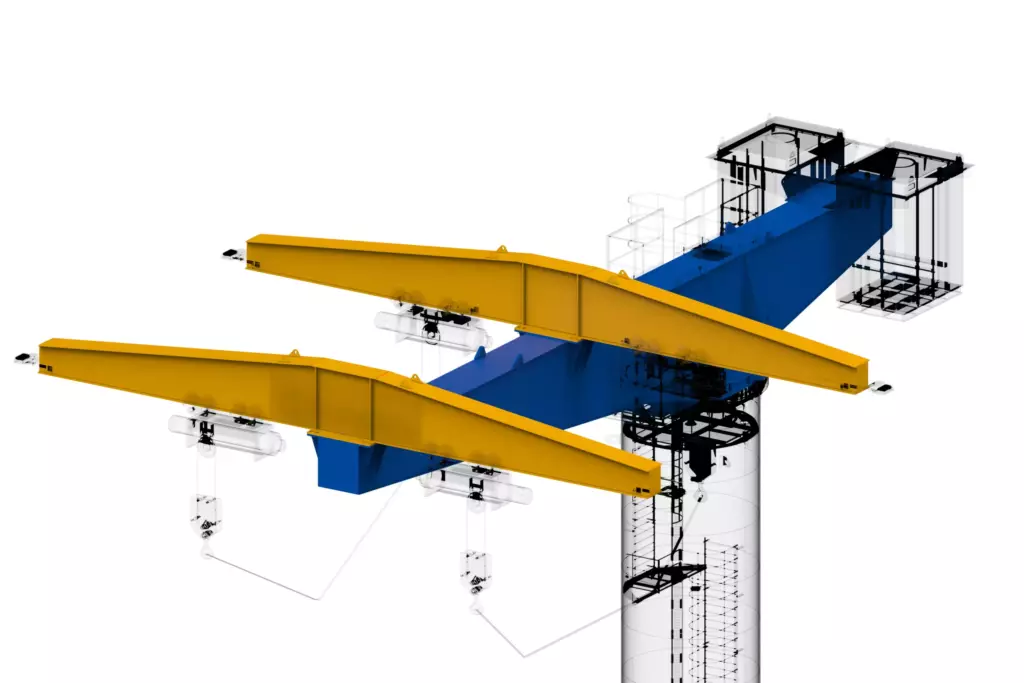Marine Jib Crane 80T 3D Model Boom