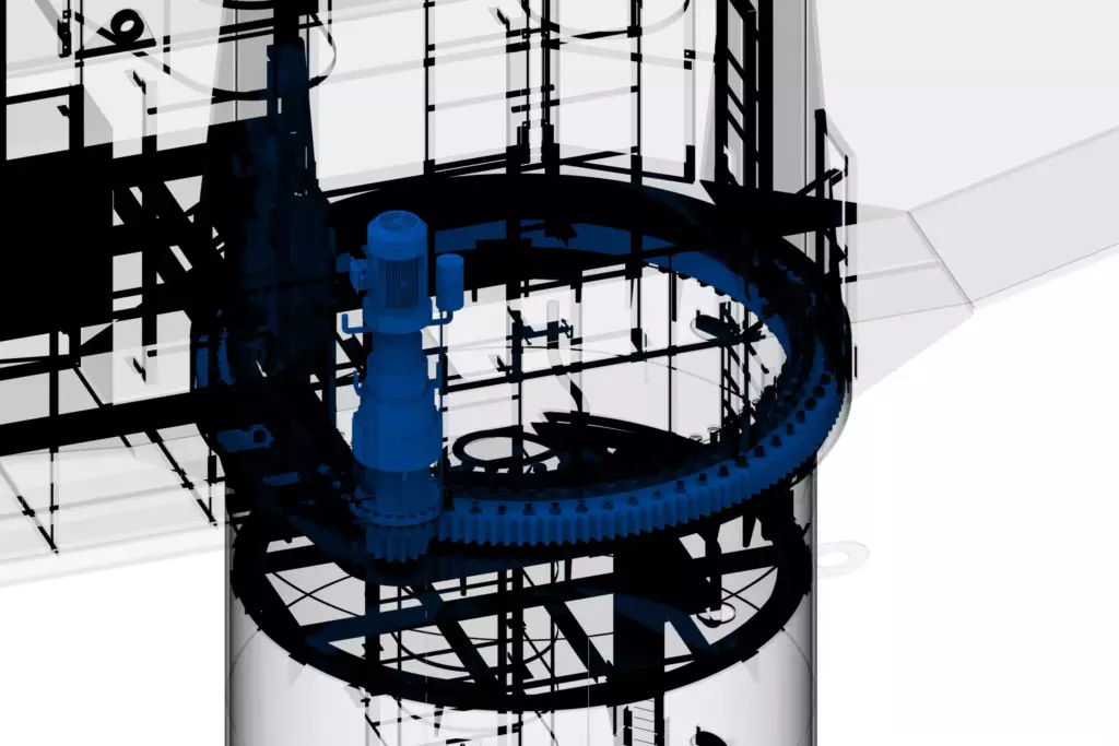 Marine Jib Crane 80T 3D Model Slewing System