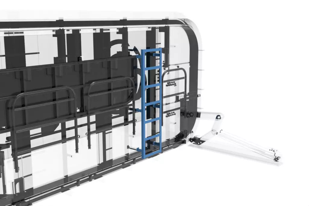 Marine Multipurpose Side Shell Door 3D Model Emergency Ladder