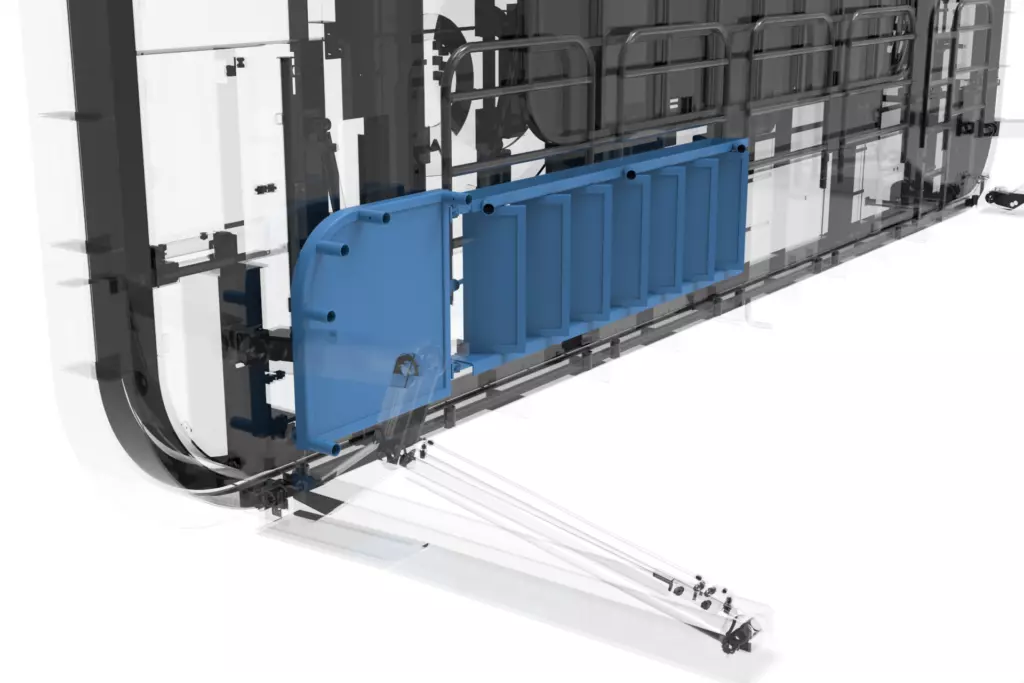 Marine Multipurpose Side Shell Door 3D Model Ladder Assembly
