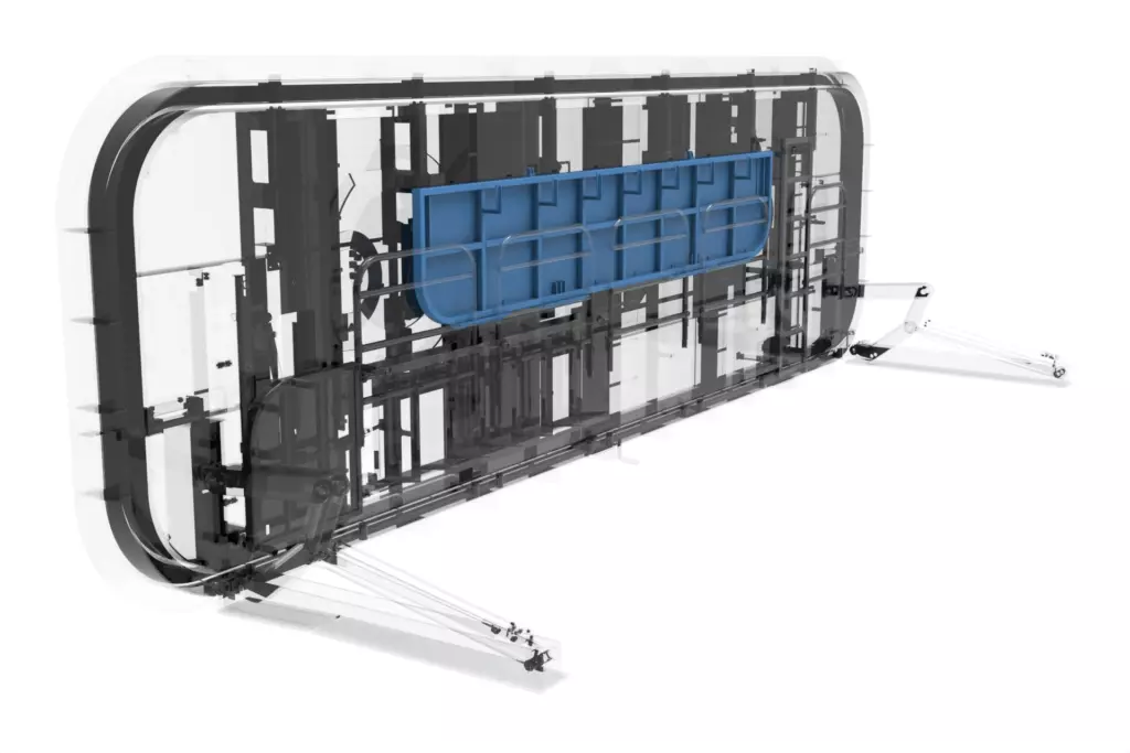 Marine Multipurpose Side Shell Door 3D Model Lower Landing Platform