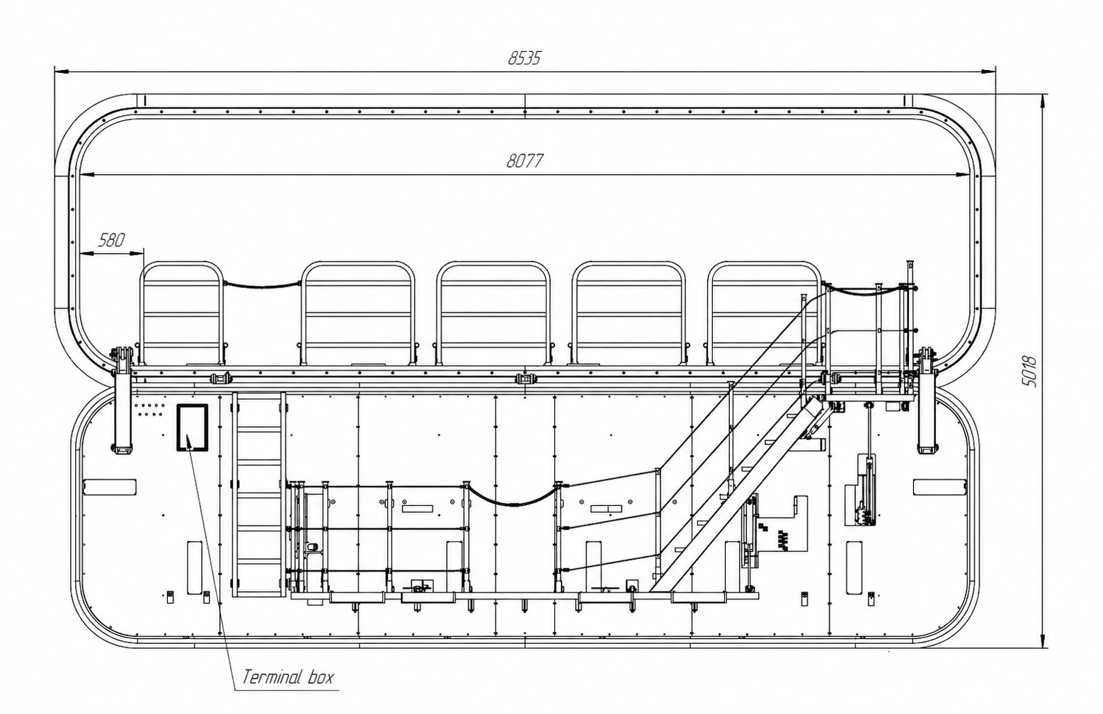 Marine Multipurpose Side Shell Door Dimensions Front View