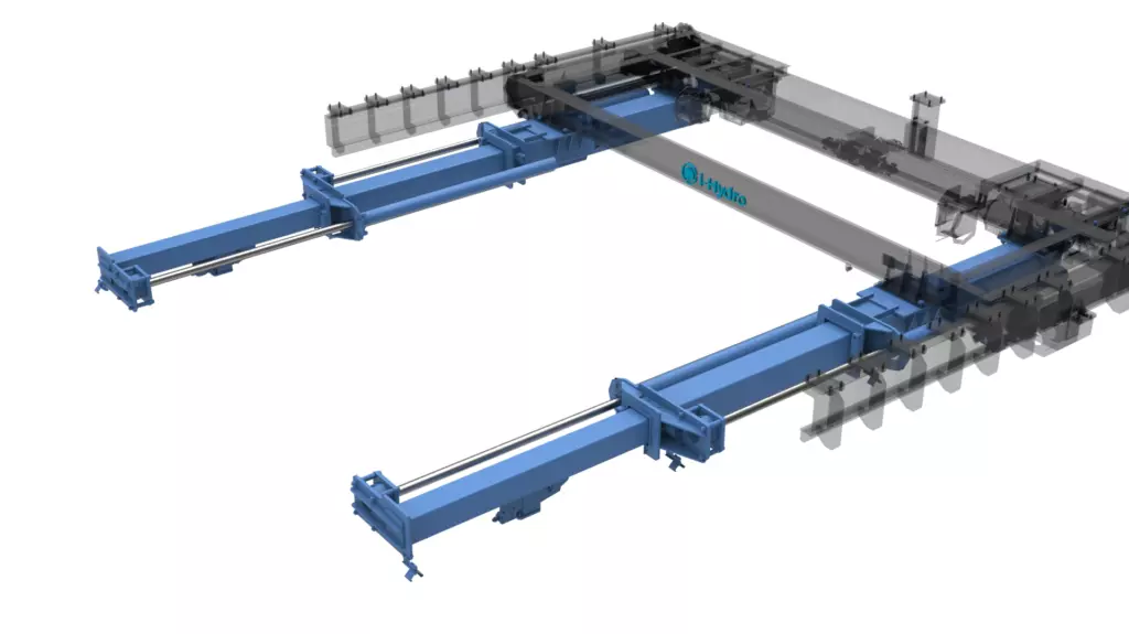 Marine Launch and Recovery System 37TX45M 3D Model Telescopic Section