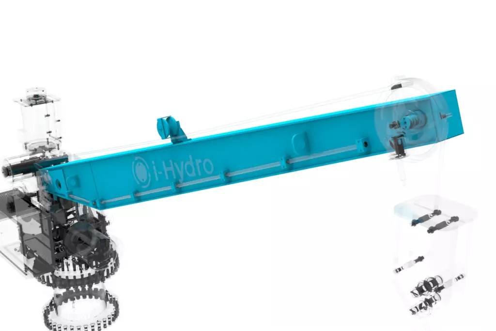 Marine Stiff Boom Crane 1TX3M 3D Model Boom