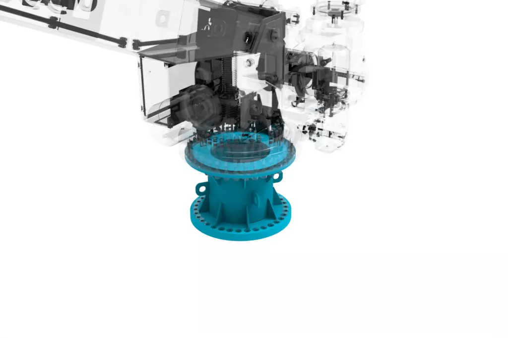 Marine Stiff Boom Crane 1TX3M 3D Model Column