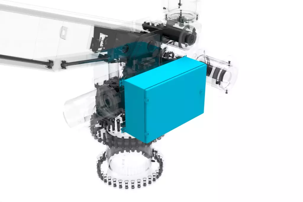 Marine Stiff Boom Crane 1TX3M 3D Model Control Cabinet