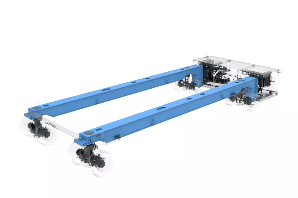 Self-Propelled Trailer 25T 3D Longitudinal Beams