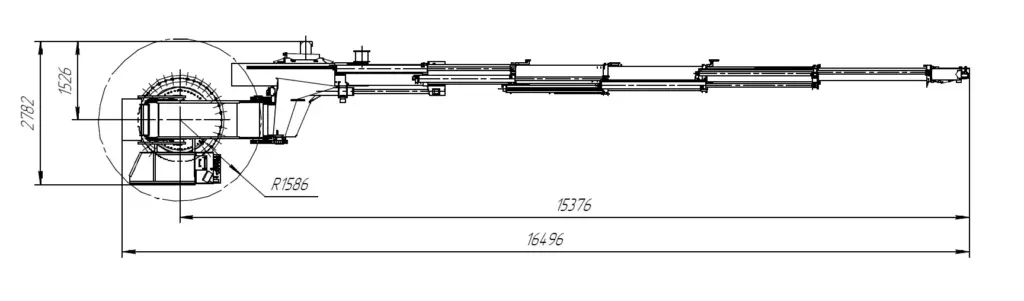 Marine Knuckle Boom Crane with 5t Capacity 5 t Marine Knuckle Boom Crane Top View General Arrangement Drawing