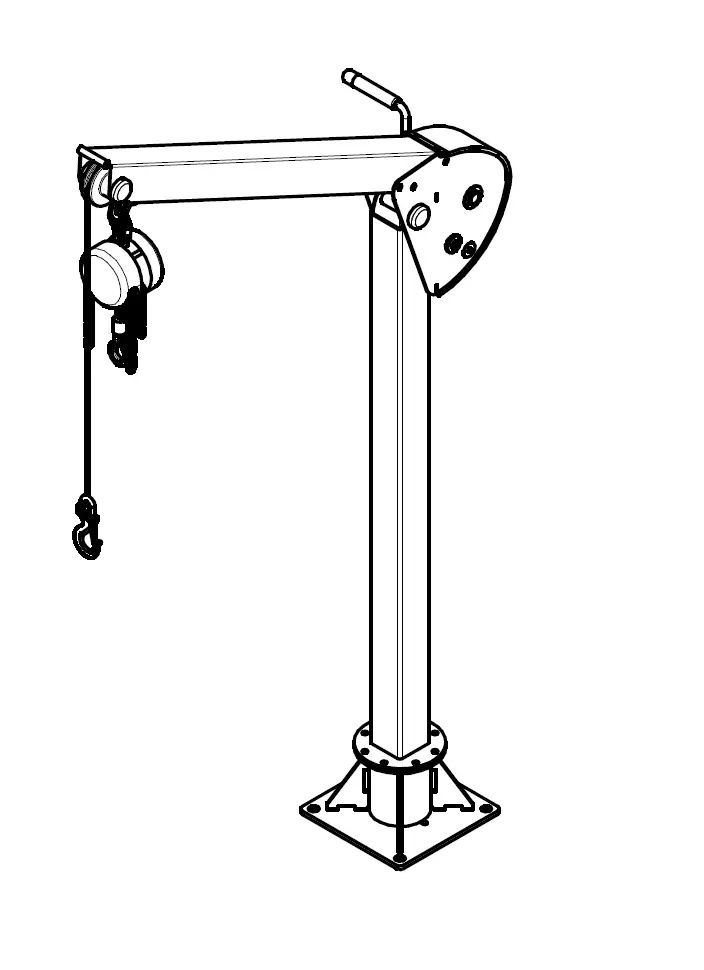Portable cargo beam, SWL 160 kg — Isometric Drawing